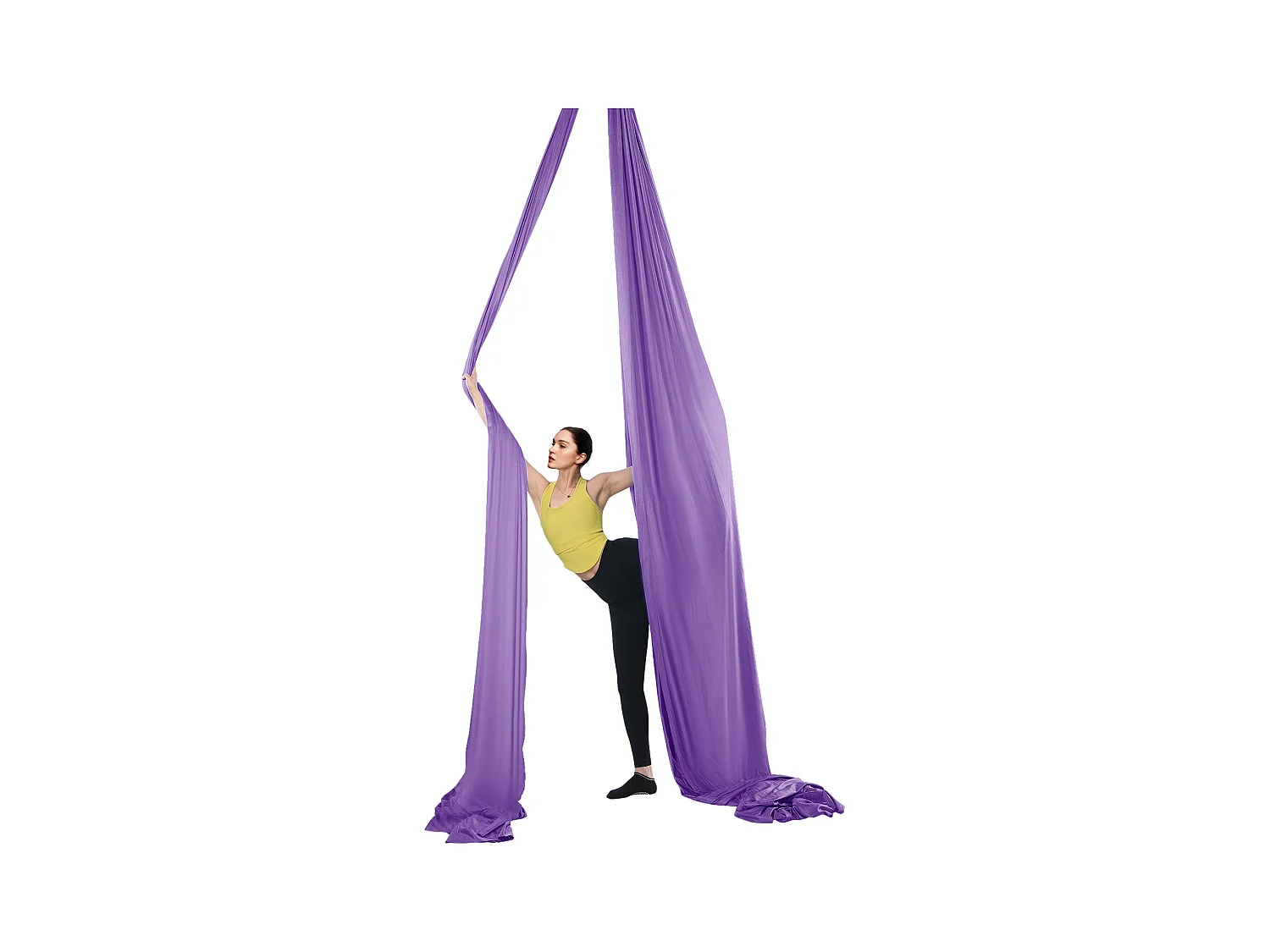Hamac de Yoga SucceBuy, Hamac et Balançoire de Yoga Aérien, 4,4 m, en Nylon, à Suspendre, Inversion, pour Musculation, Fitness, Violet