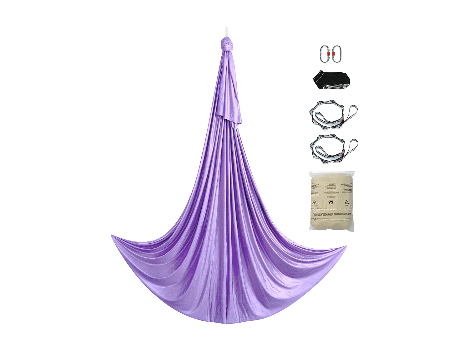 Yogahammock SucceBuy, Hammock en Lucht-Yoga-Schommel, 4,4 m, in Nylon, te Op hangen, Inversie, voor Spieropbouw, Fitness, Viool