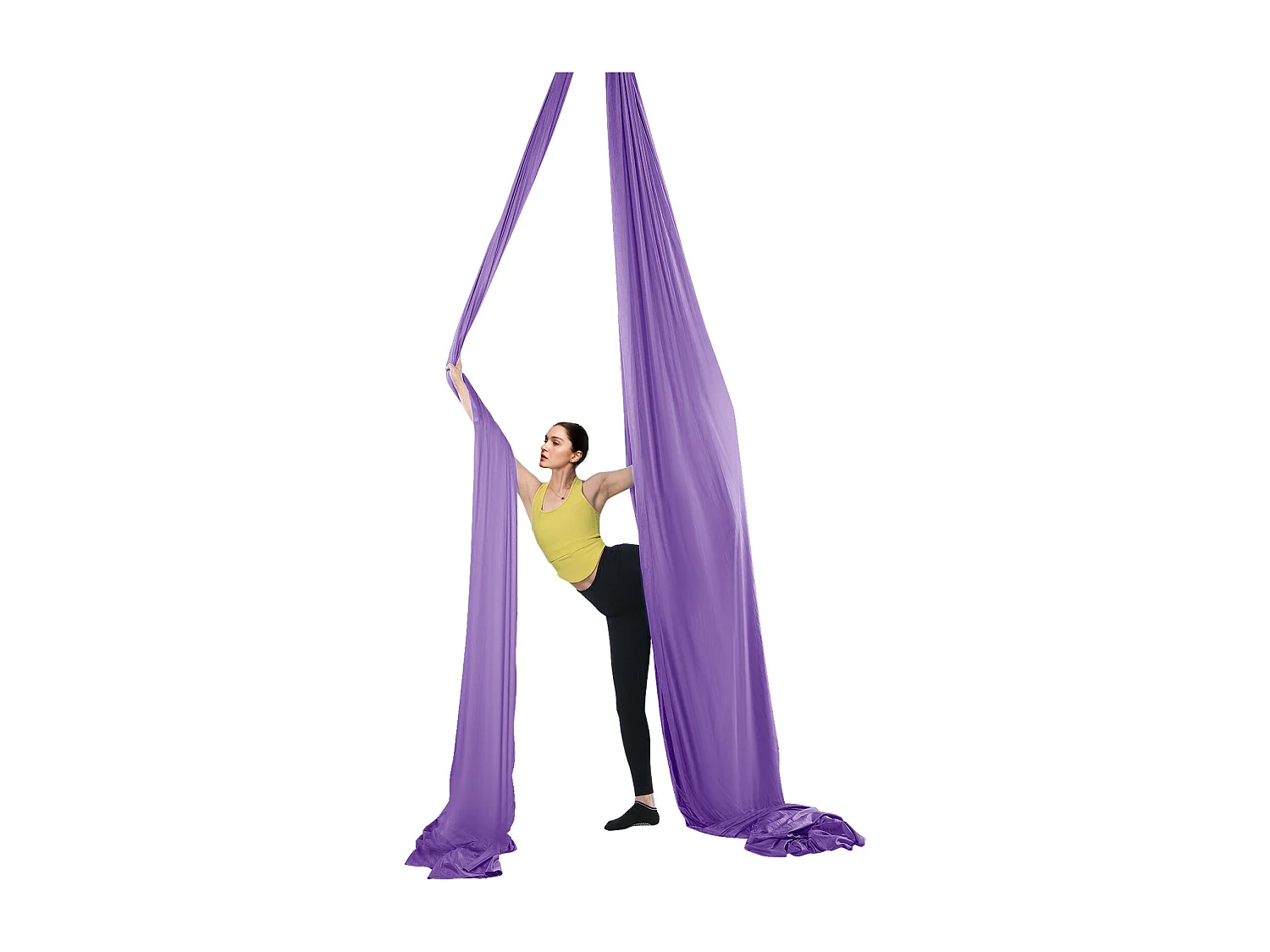 Yogahammock SucceBuy, Hammock en Lucht-Yoga-Schommel, 4,4 m, in Nylon, te Op hangen, Inversie, voor Spieropbouw, Fitness, Viool