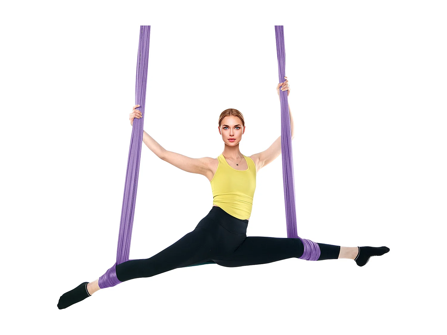 Yogahammock SucceBuy, Hammock en Lucht-Yoga-Schommel, 4,4 m, in Nylon, te Op hangen, Inversie, voor Spieropbouw, Fitness, Viool