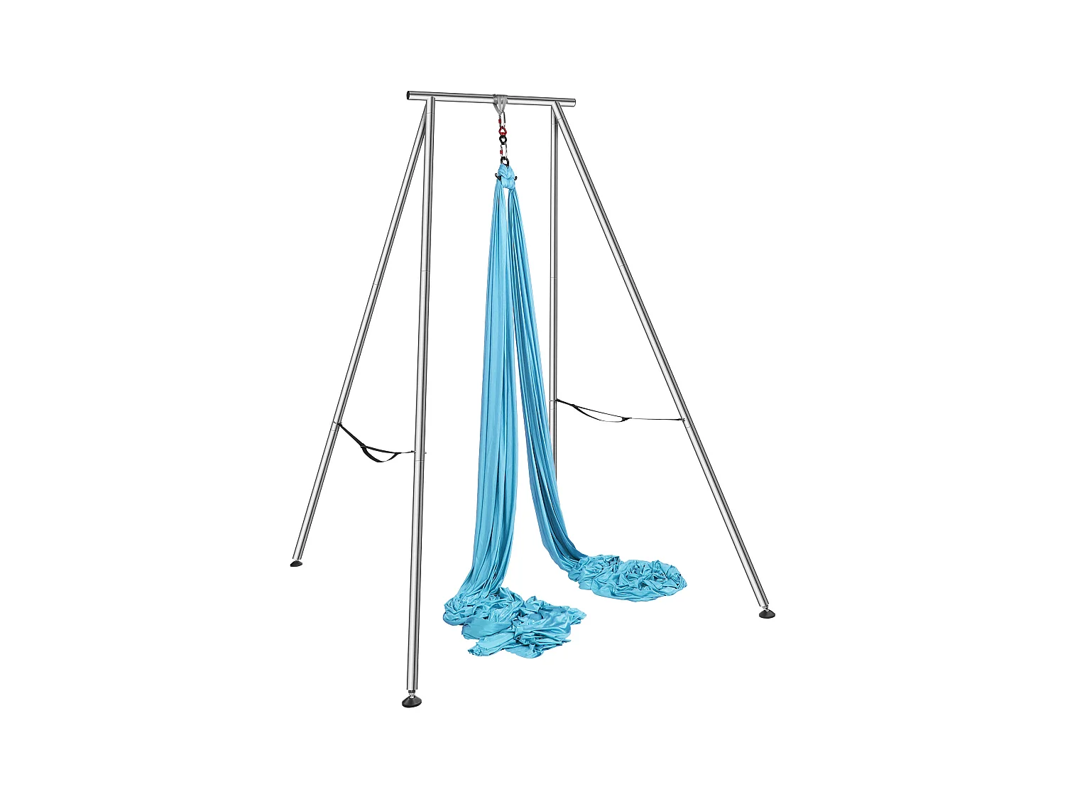 Hamac de Yoga SucceBuy, Cadre et Hamac de Yoga Aérien, Charge de 250 kg, Kit de Hamac Aérien, pour le Yoga Intérieur et Extérieur, Bleu