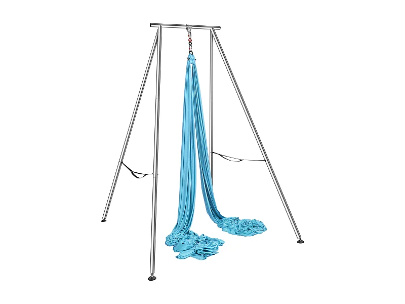 Yogahammock SucceBuy, Frame en Lucht-Yogahammock, Draaggewicht van 250 kg, Lucht-Hammockset, voor het Yoga Binnen en Buiten, Blauw