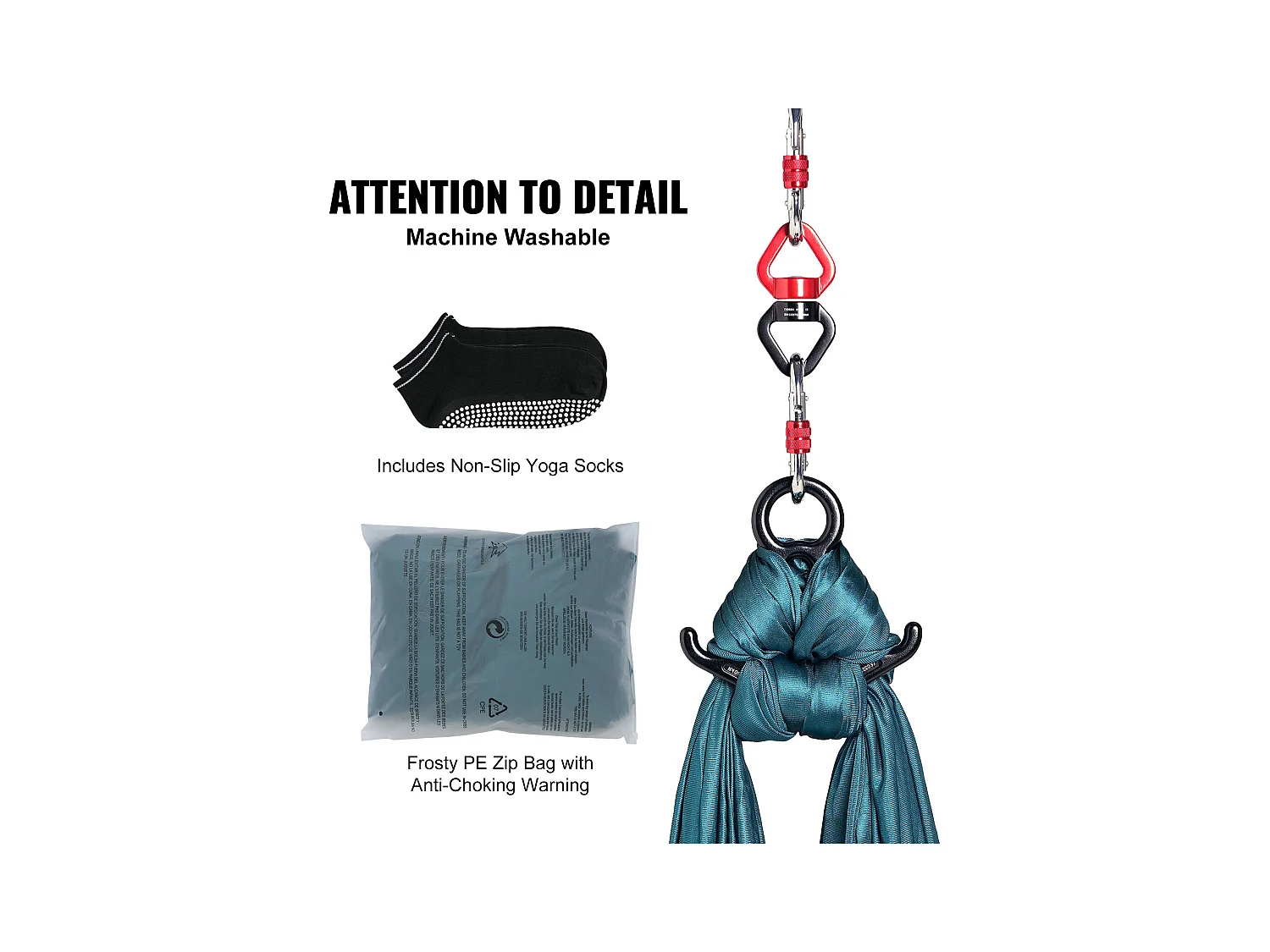 Hamac de Yoga SucceBuy, Balançoire Aérienne en Soie et Yoga, 8,7 m, Hamac Trapèze pour Inversion, en Soie Aérienne, Vert