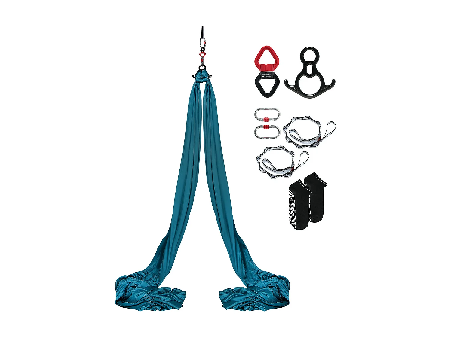 Hammock Yoga SucceBuy 8,7 m, Hammock Trapeze per Inversione, in Seta Aerea, Verde