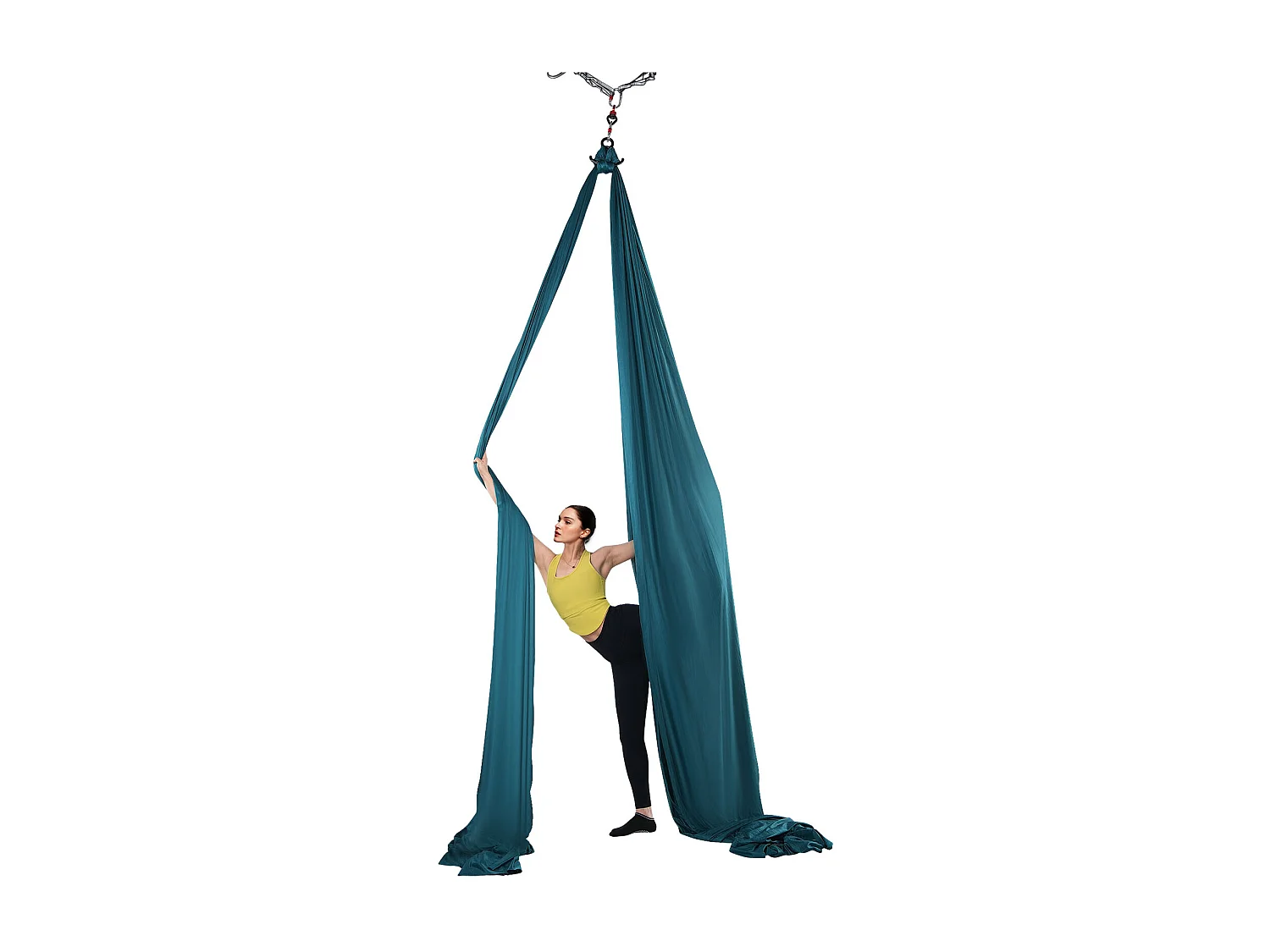 Hammock Yoga SucceBuy 8,7 m, Hammock Trapeze per Inversione, in Seta Aerea, Verde