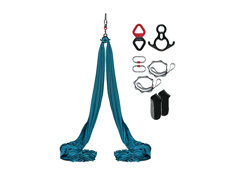Hammock Yoga SucceBuy 8,7 m, Hammock Trapeze per Inversione, in Seta Aerea, Verde