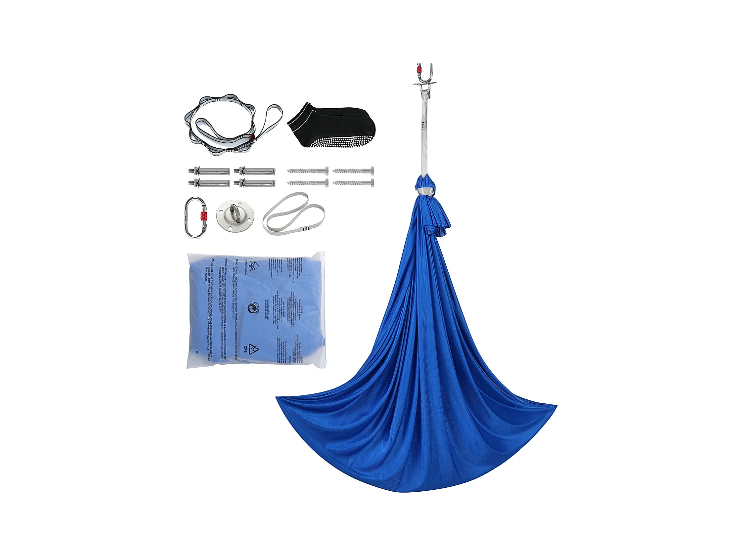 Hamac de Yoga Sensoriel SucceBuy 3,1 m, Balançoire Sensorielle pour Enfants Ayant des Besoins Spéciaux, Bleu