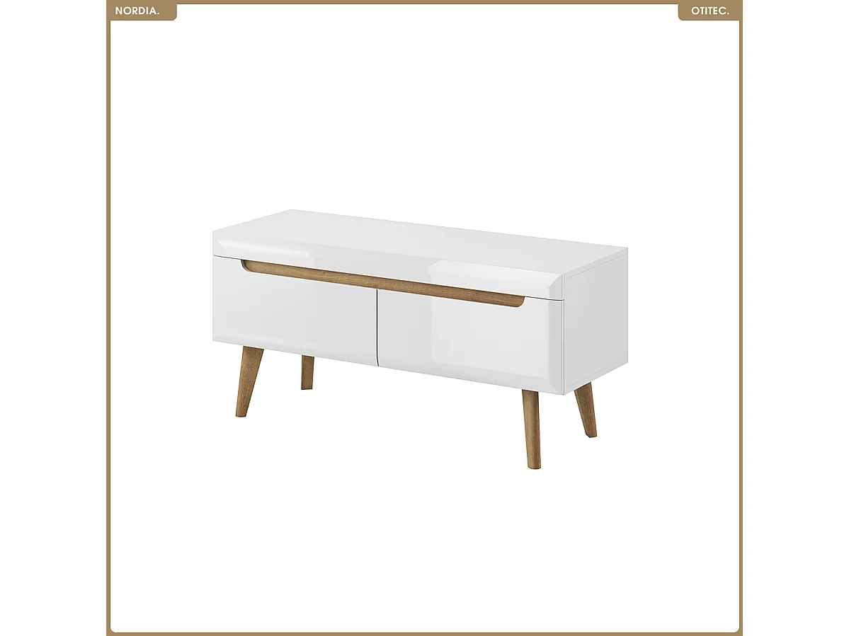 Meuble TV - L.107 x H.50 x P.40 cm - NORDIA