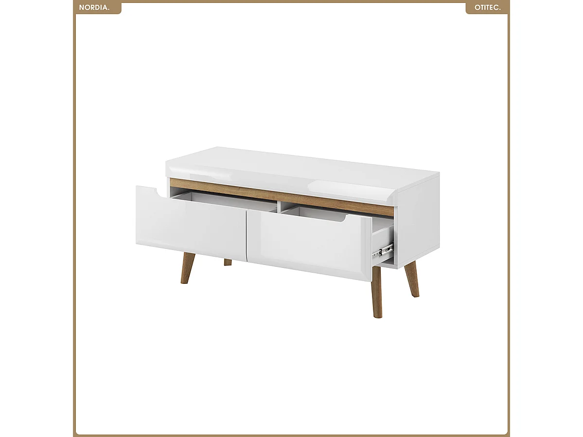 Meuble TV - L.107 x H.50 x P.40 cm - NORDIA