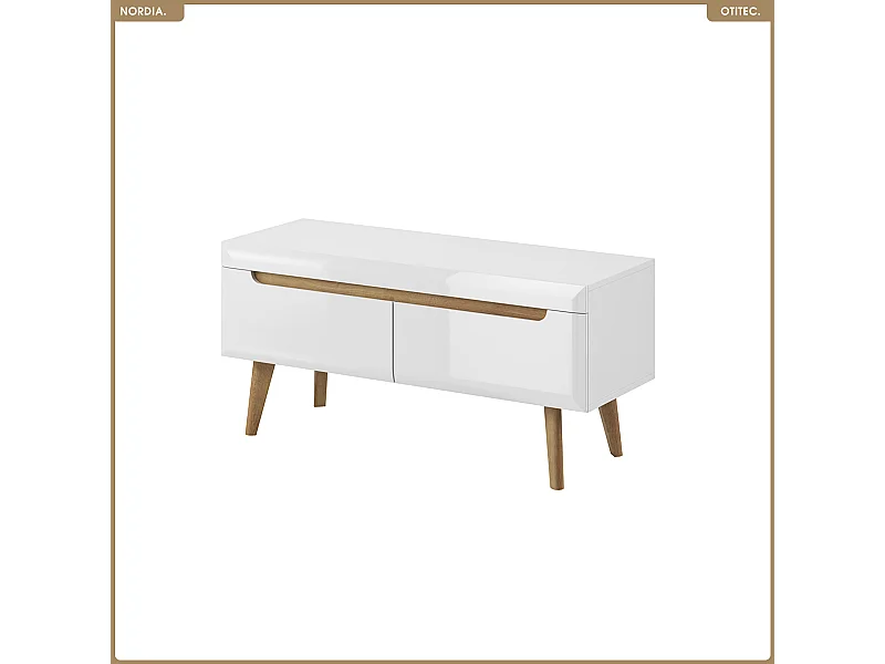 Meuble TV - L.107 x H.50 x P.40 cm - NORDIA