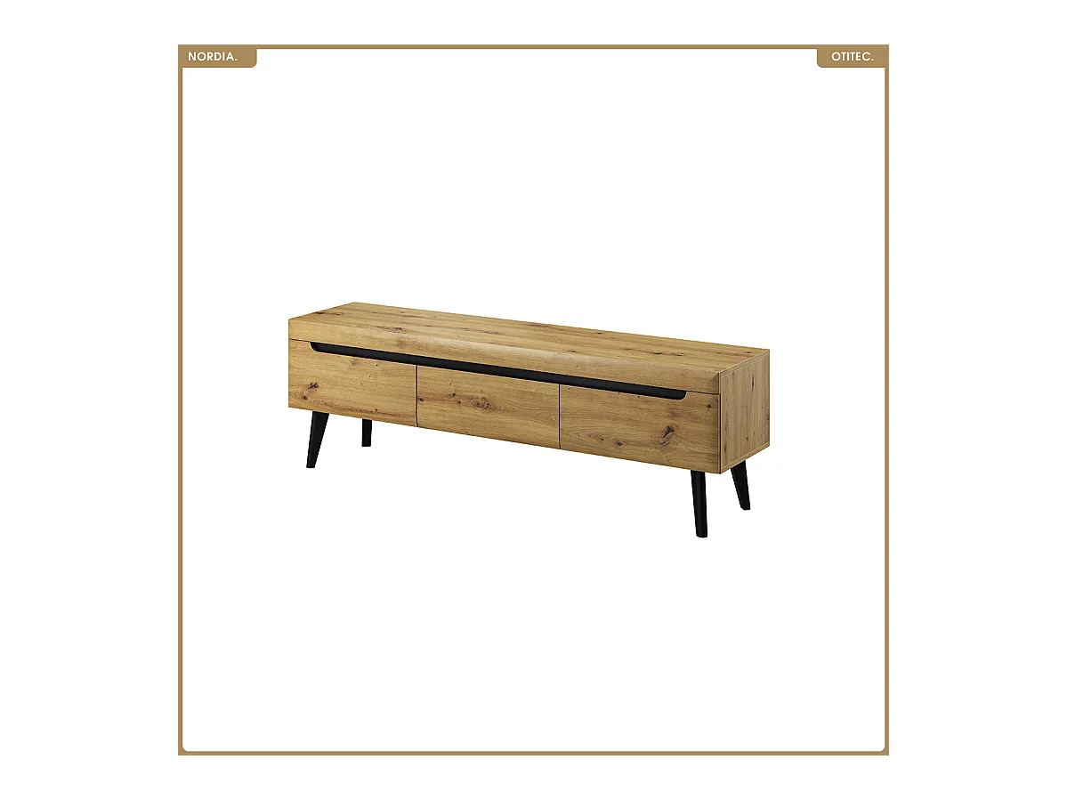 Meuble TV - L.160 x H.50 x P.40 cm - NORDIA