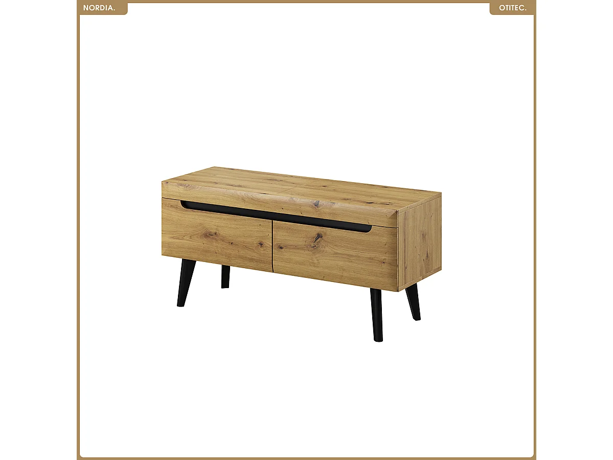 Meuble TV - L.107 x H.50 x P.40 cm - NORDIA