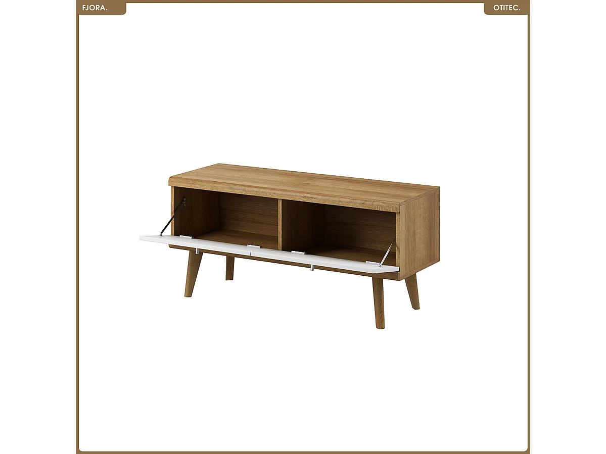 Meuble TV - L.107 x H.50 x P.40 cm - FJORA