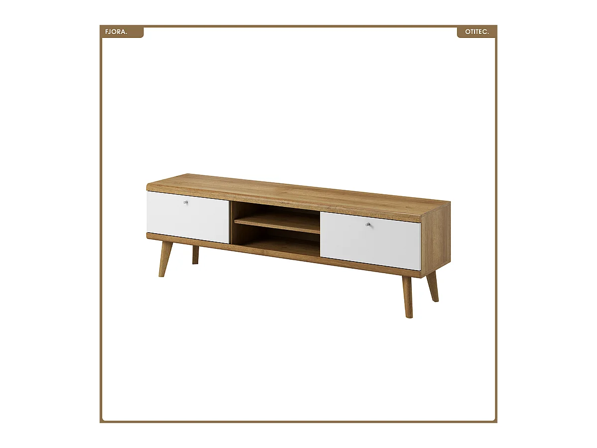 Meuble TV - L.160 x H.50 x P.40 cm - FJORA