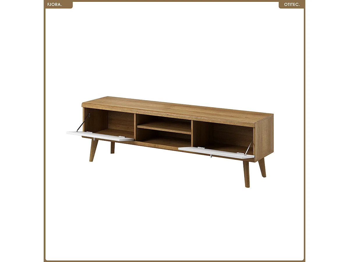 Meuble TV - L.160 x H.50 x P.40 cm - FJORA