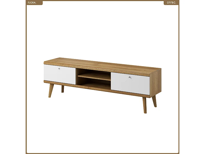 Meuble TV - L.160 x H.50 x P.40 cm - FJORA