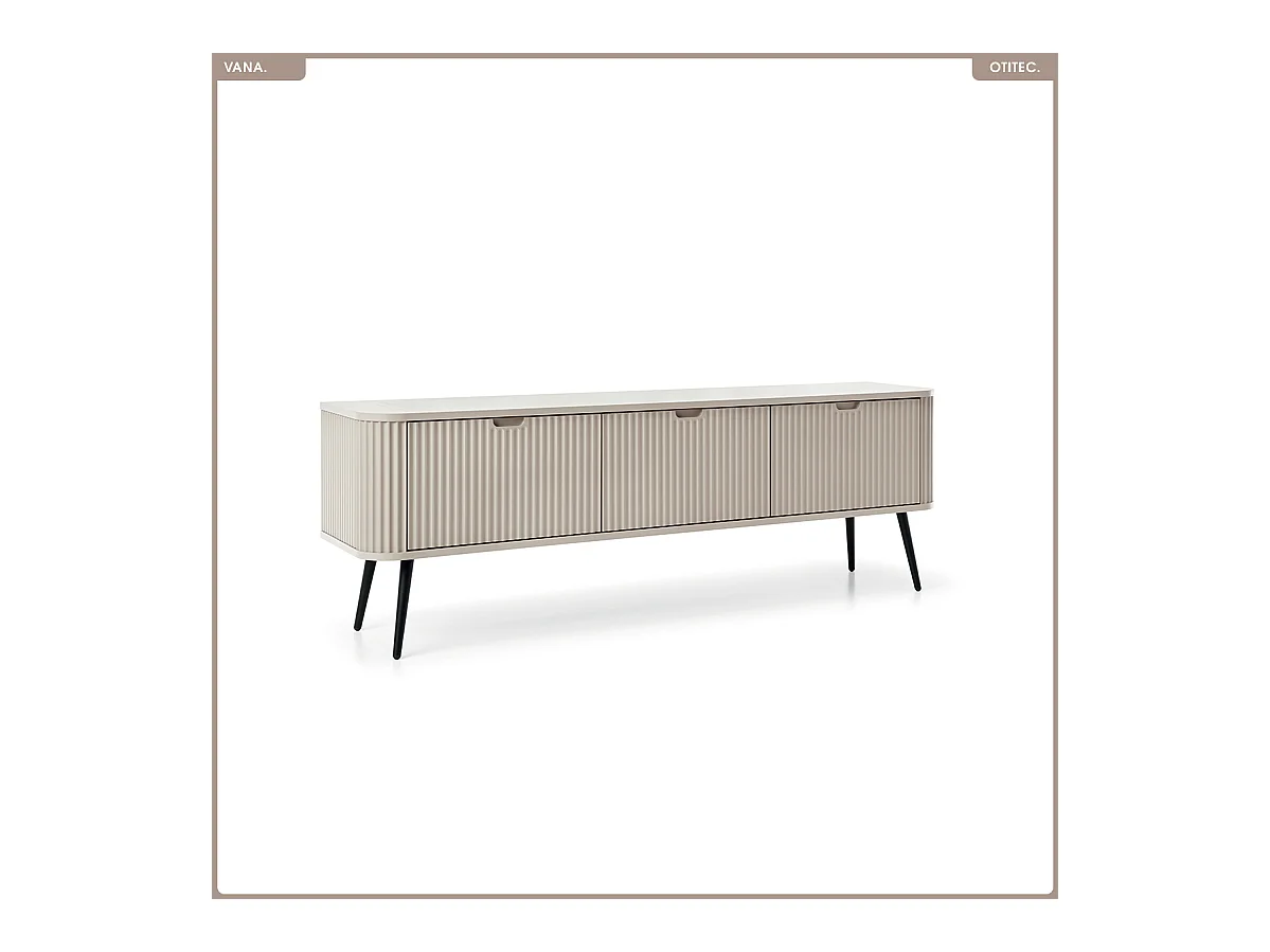 Meuble TV - L.168 x H.56 x P.39 cm - VANA