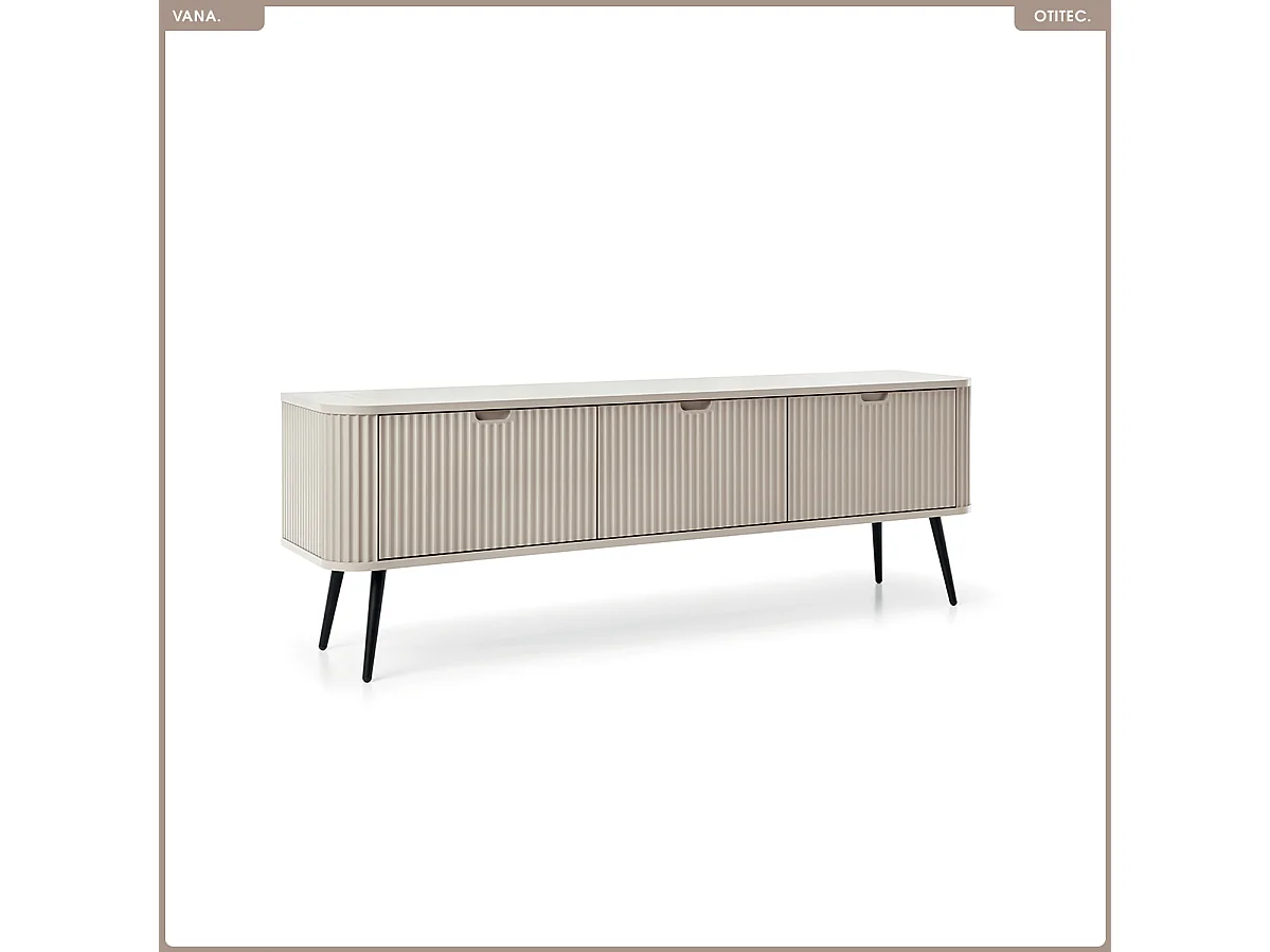 Meuble TV - L.168 x H.56 x P.39 cm - VANA