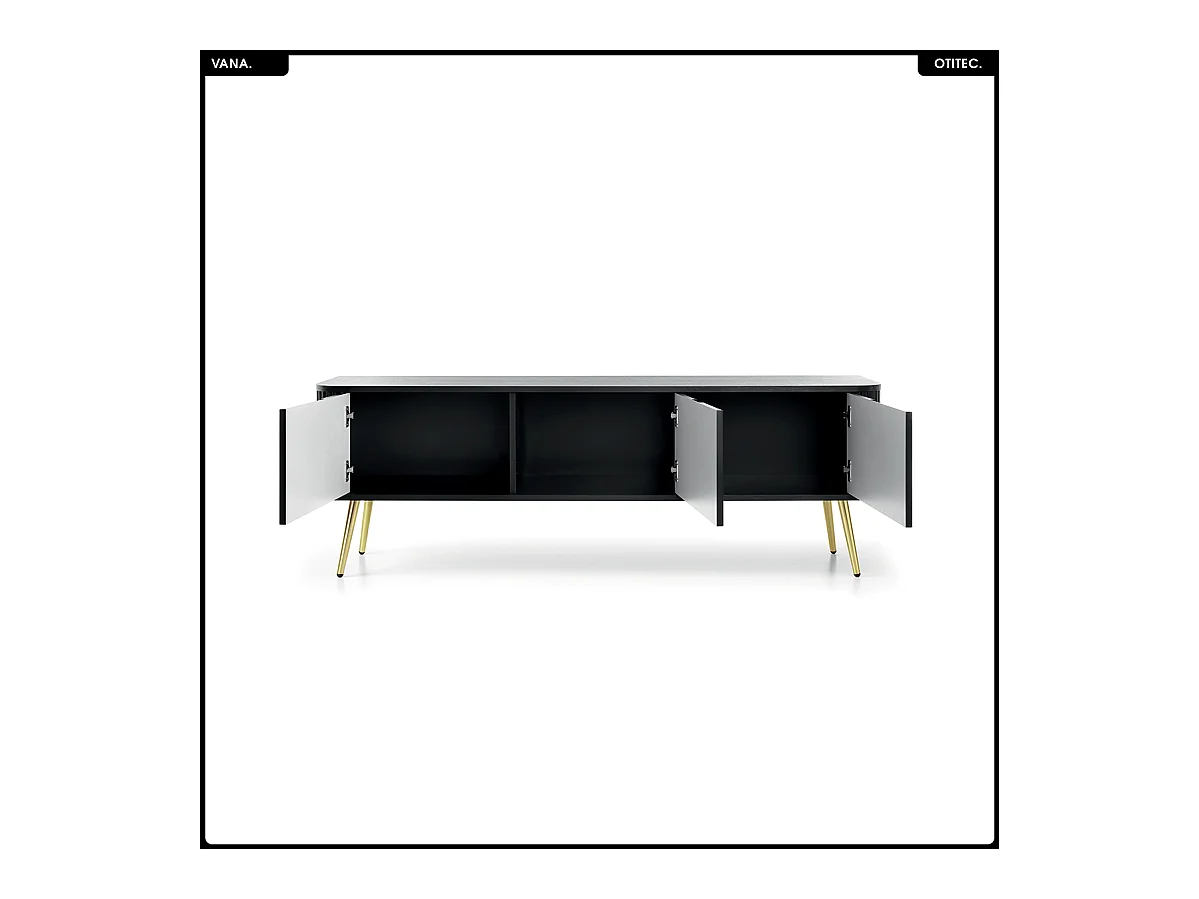 Meuble TV - L.168 x H.56 x P.39 cm - VANA