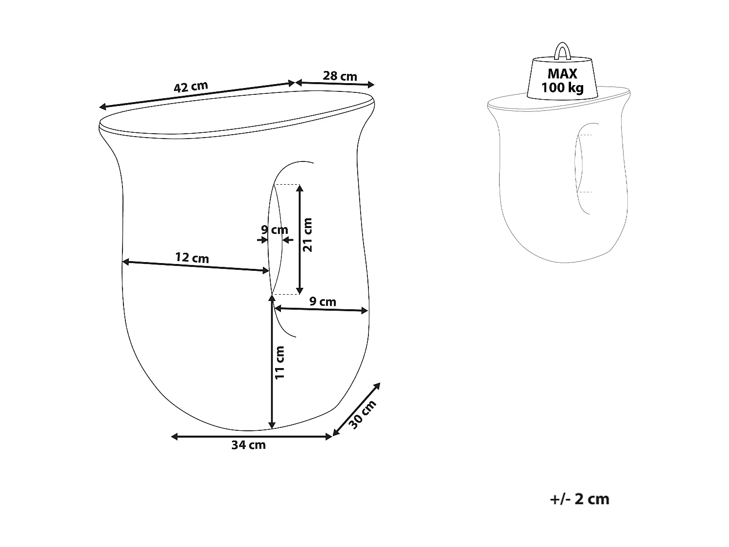 Beistelltisch IDRO Cremeweiss