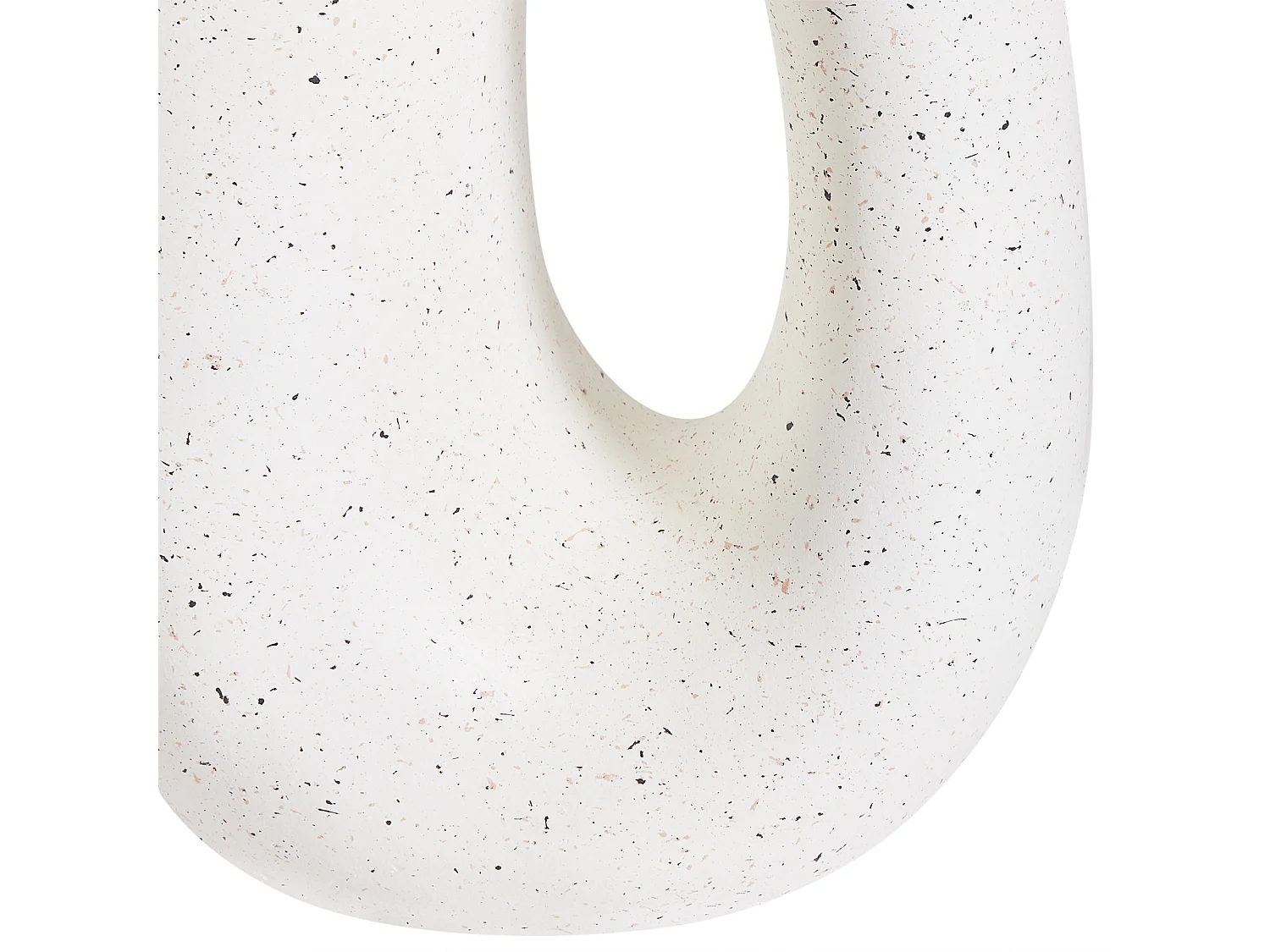 Table d'appoint IDRO 42 cm 28 cm Effet terrasse Terrazzo blanc