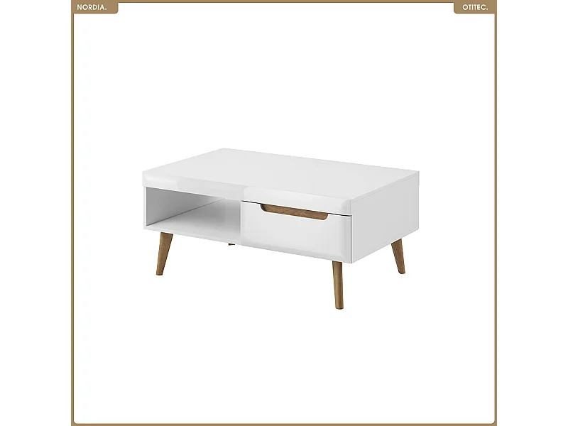 Table basse - L.107 x H.46 x P.67 cm - NORDIA