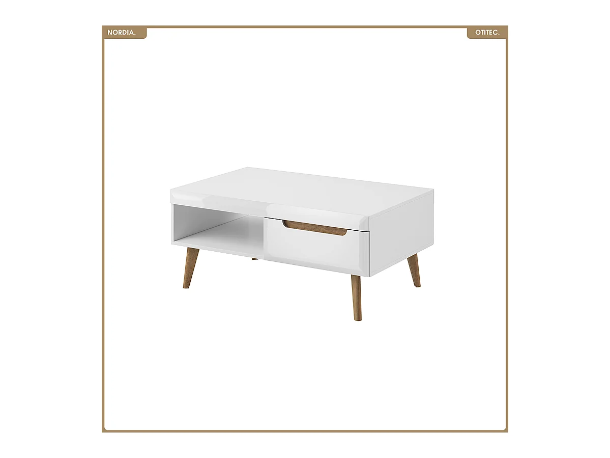 Table basse - L.107 x H.46 x P.67 cm - NORDIA