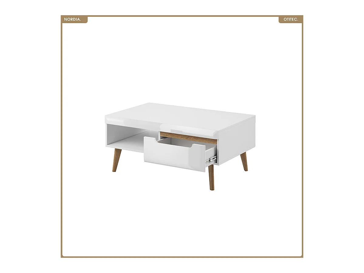 Table basse - L.107 x H.46 x P.67 cm - NORDIA