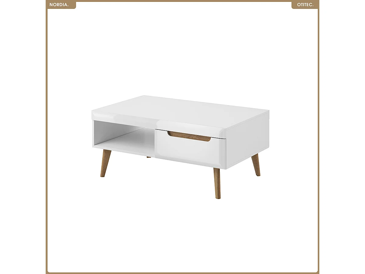 Table basse - L.107 x H.46 x P.67 cm - NORDIA