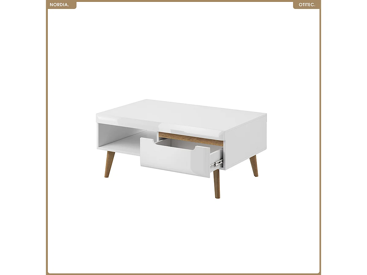 Table basse - L.107 x H.46 x P.67 cm - NORDIA