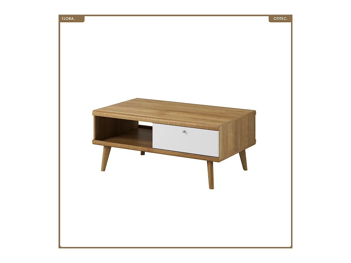 Table basse - L.107 x H.46 x P.67 cm - FJORA