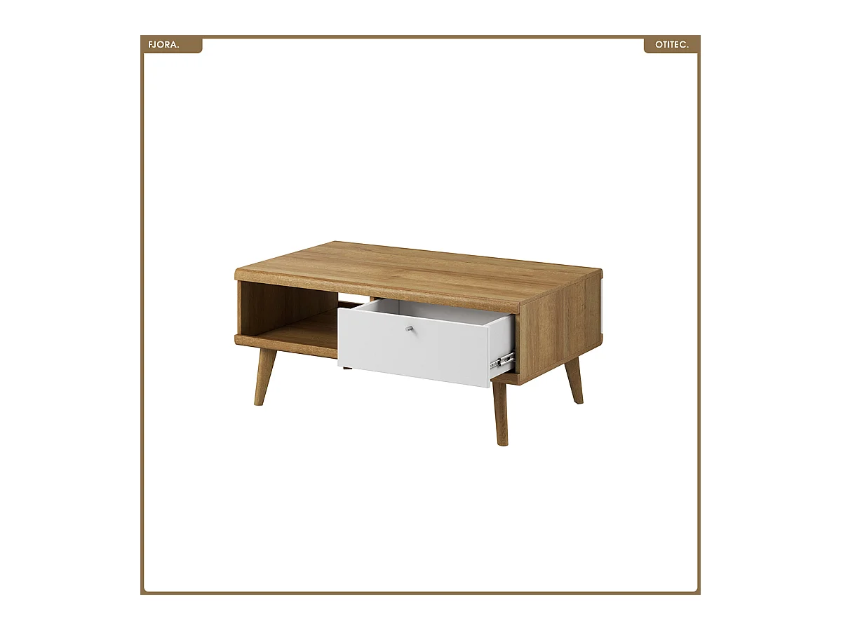 Table basse - L.107 x H.46 x P.67 cm - FJORA