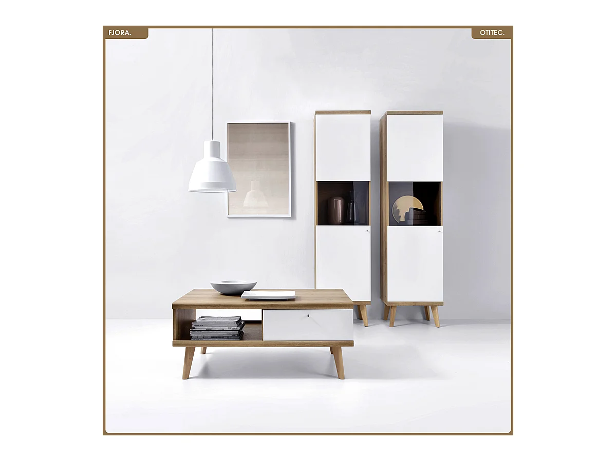 Table basse - L.107 x H.46 x P.67 cm - FJORA