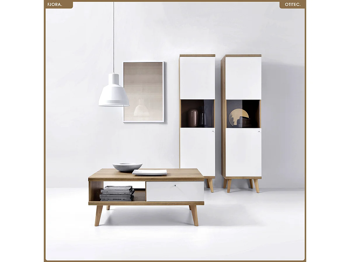 Table basse - L.107 x H.46 x P.67 cm - FJORA