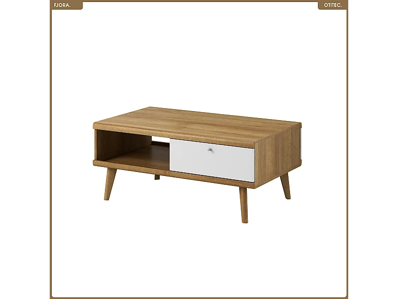 Table basse - L.107 x H.46 x P.67 cm - FJORA