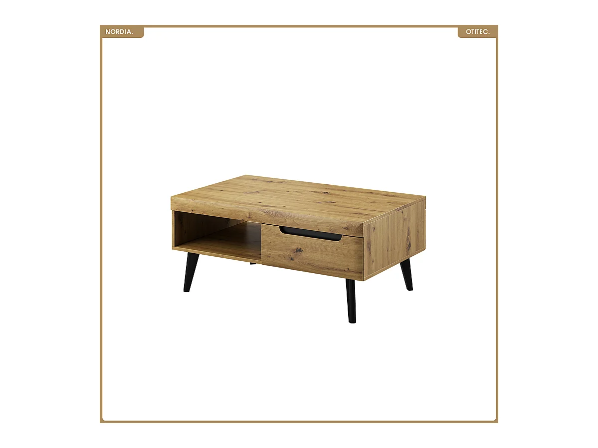 Table basse - L.107 x H.46 x P.67 cm - NORDIA