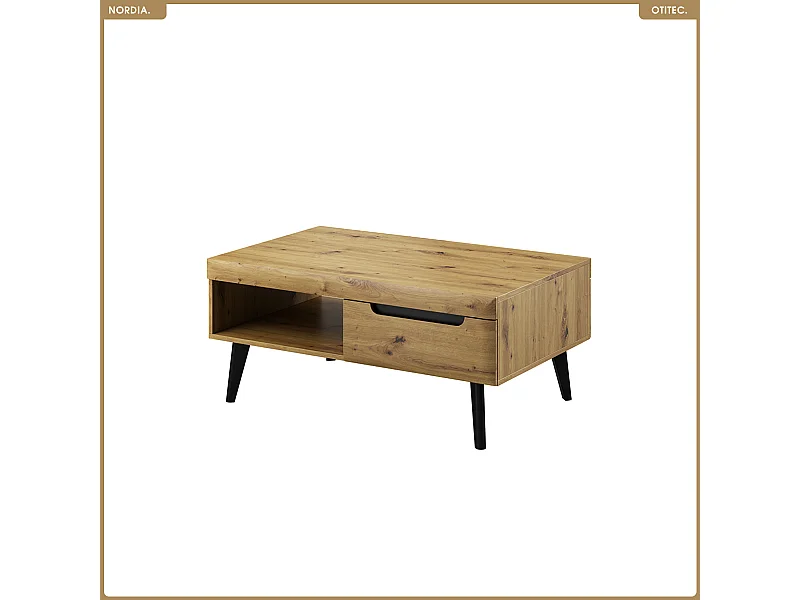 Table basse - L.107 x H.46 x P.67 cm - NORDIA
