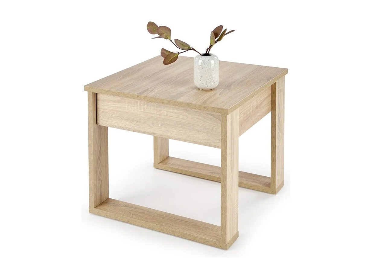 Table basse Nea/plateau de meuble plaqué/Blanc