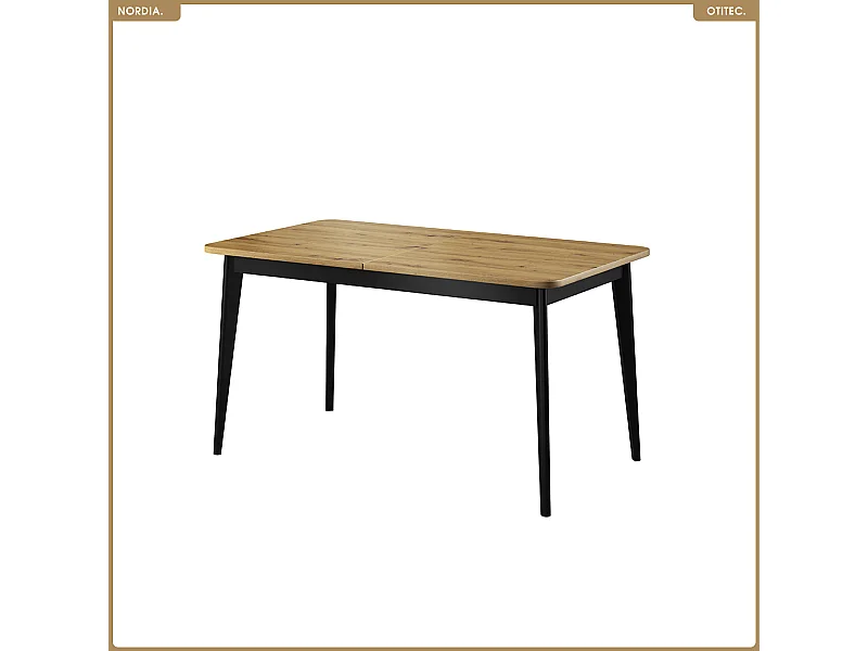 Table extensible - L.140-180 x H.76 x P.80 cm - NORDIA