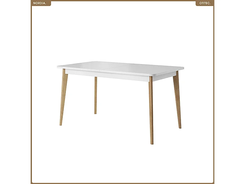 Table extensible - L.140-180 x H.76 x P.80 cm - NORDIA