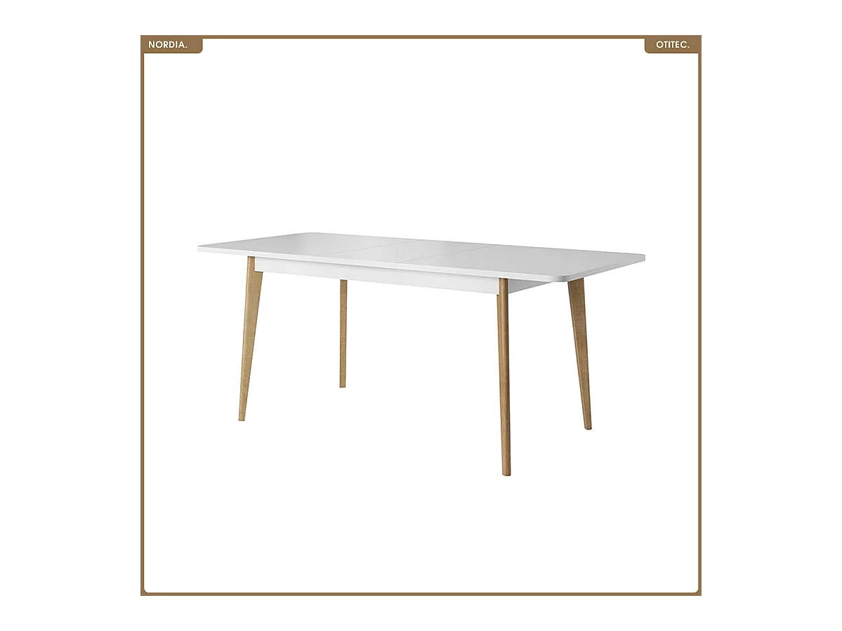 Table extensible - L.140-180 x H.76 x P.80 cm - NORDIA