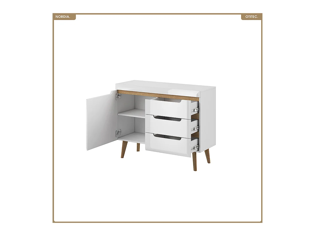 Commode - L.107 x H.83 x P.40 cm - NORDIA