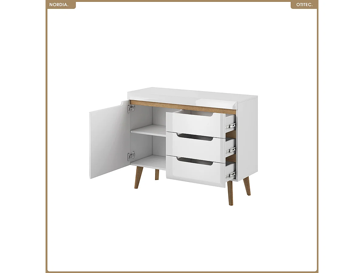 Commode - L.107 x H.83 x P.40 cm - NORDIA
