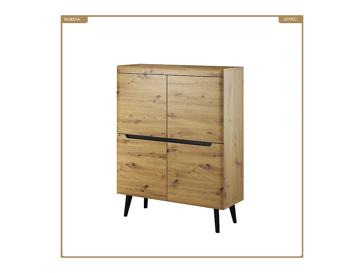 Commode - L.107 x H.134 x P.40 cm - NORDIA