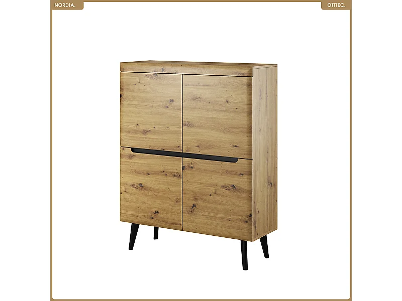 Commode - L.107 x H.134 x P.40 cm - NORDIA