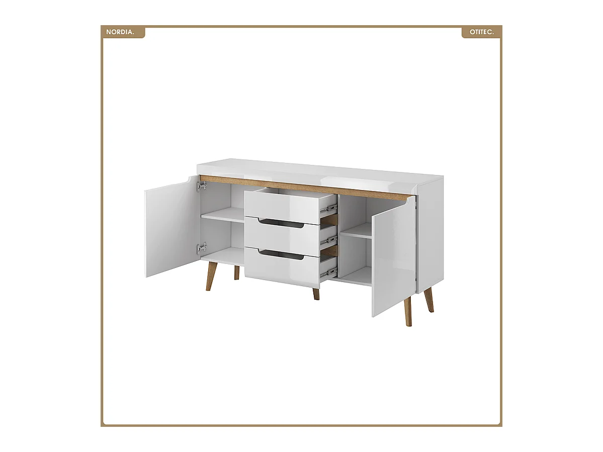 Commode - L.160 x H.83 x P.40 cm - NORDIA