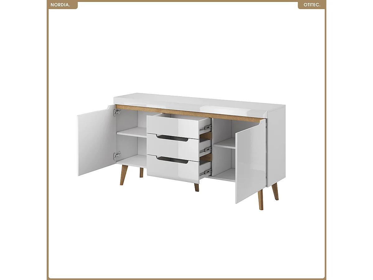 Commode - L.160 x H.83 x P.40 cm - NORDIA
