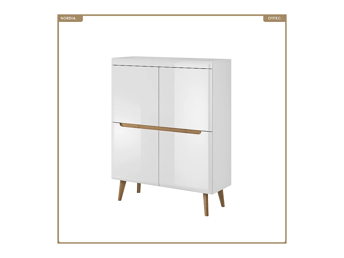 Commode - L.107 x H.134 x P.40 cm - NORDIA