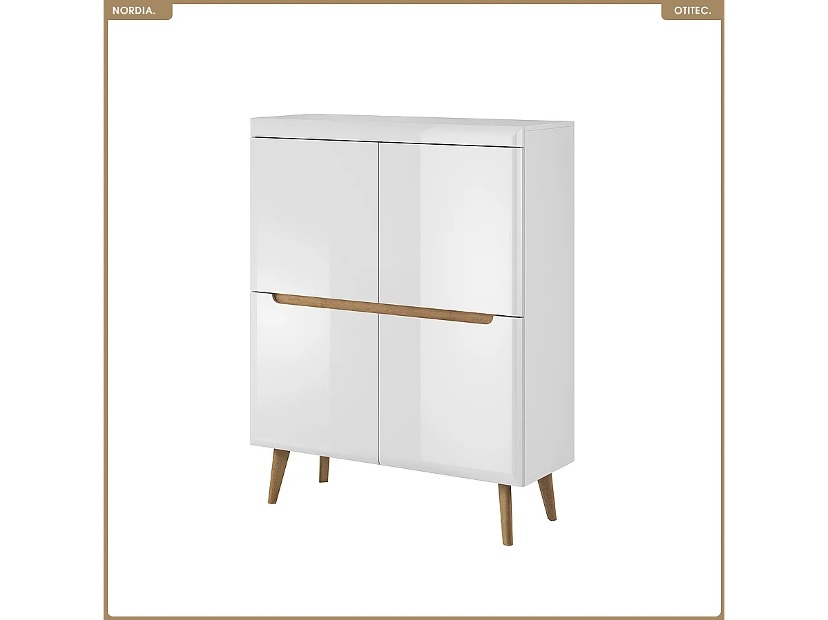 Commode - L.107 x H.134 x P.40 cm - NORDIA