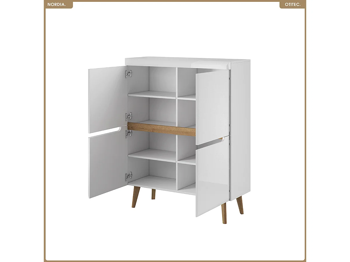 Commode - L.107 x H.134 x P.40 cm - NORDIA